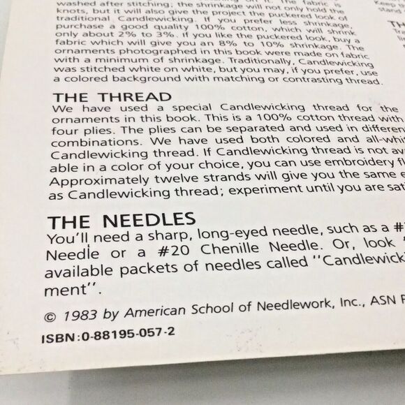 American School Needlework-Candlewick Embroidery Christmas Ornament Patterns '93 - Picture 7 of 7